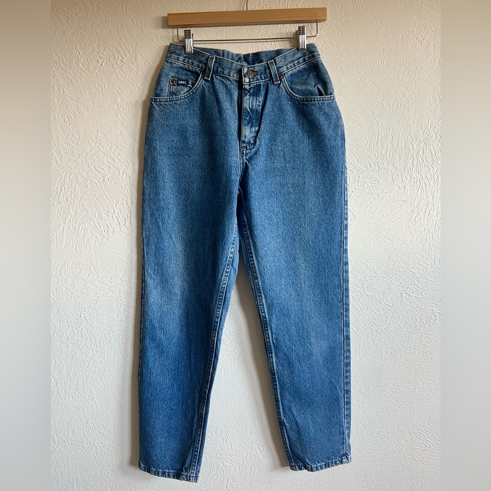 Vintage 90s Lee Denim Blue High Waisted Mom Jeans Size 10 M